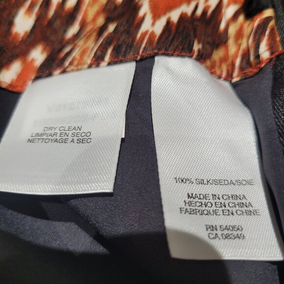 Jones New York Women's 100% Silk Burnt Orange Lined Faux Wrap Skirt Size 8 Luxe - Picture 11 of 11